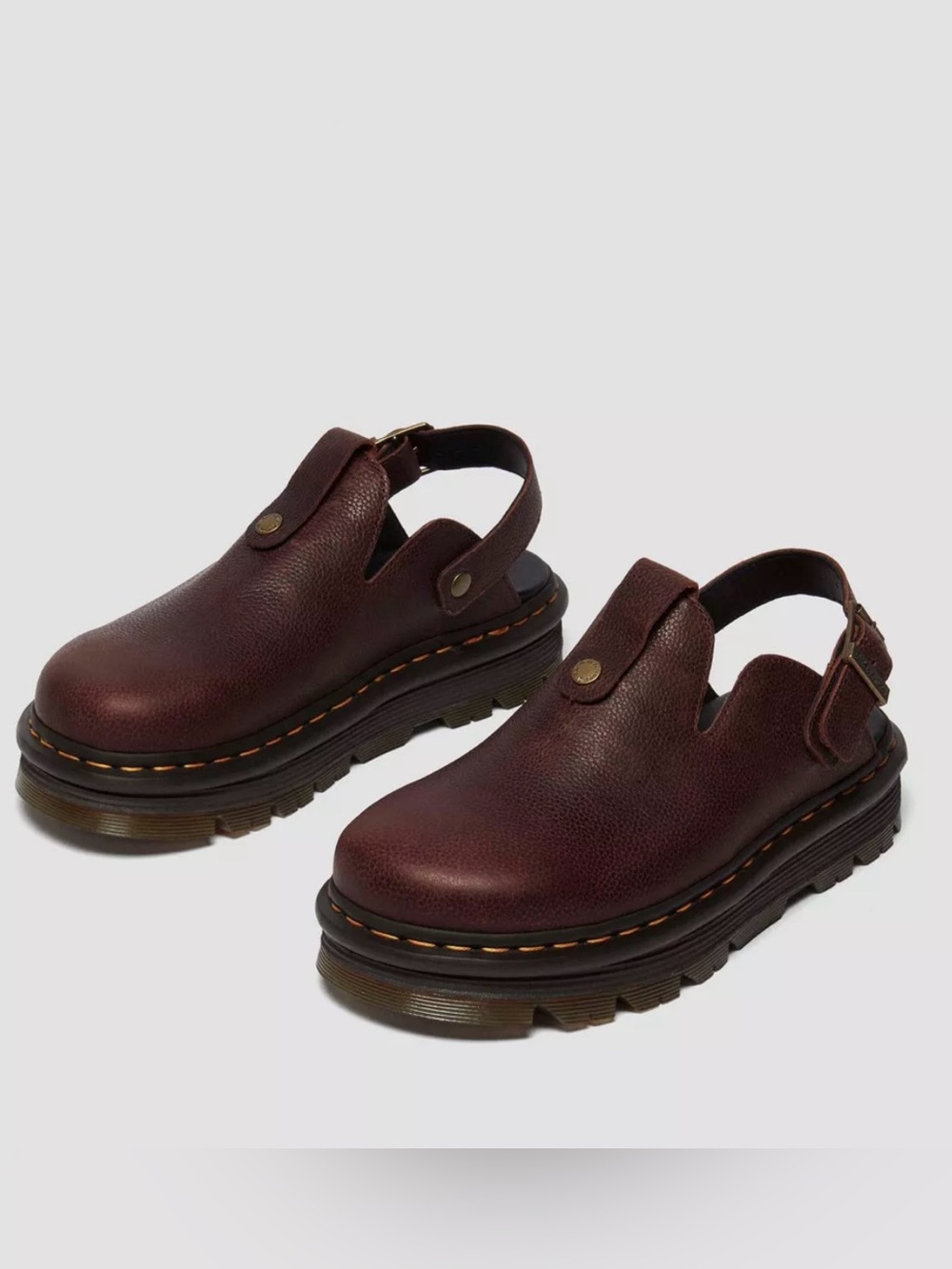 Dr Martens Leather Platform Mules - Picture 3 of 4